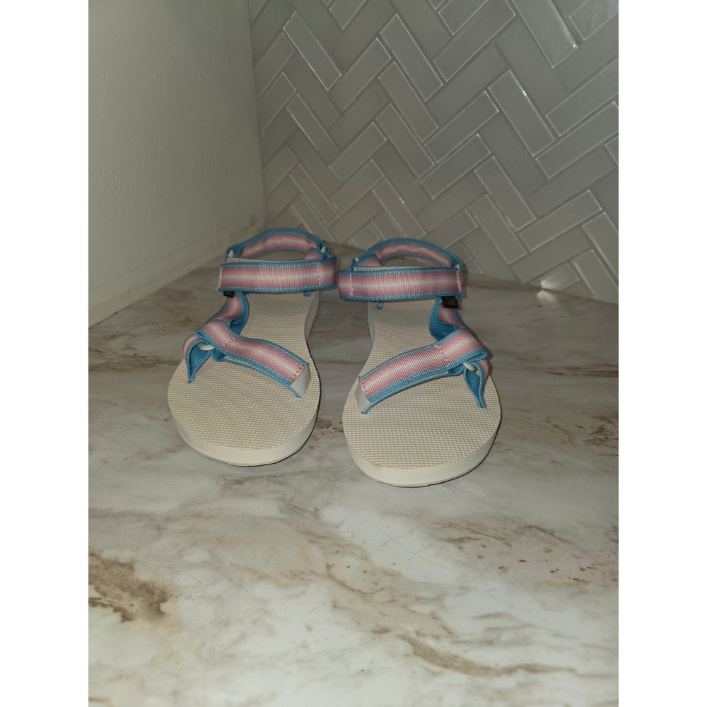 Women's Teva Hurricane Drift Water Friendly Pink Blue Strap Sandals